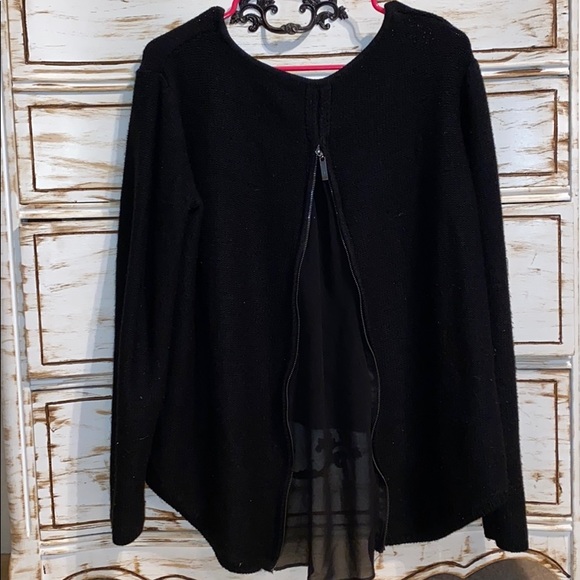 Women’s high low sweater with zipper back detail - Picture 4 of 4